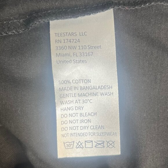 Tstars Mens TShirt Fun Road Map Print Black Size 2XL New - Picture 7 of 8